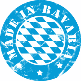 a blue and white sign