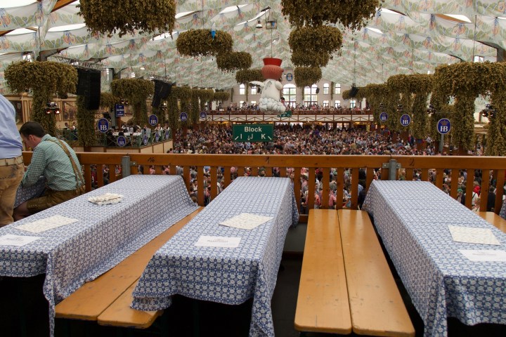 a group of people sitting at a table